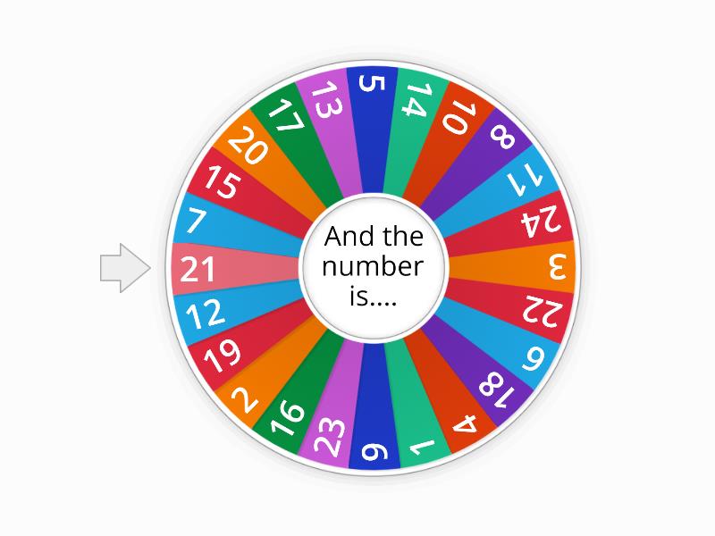 Number Spinner 1-24 - Spin the wheel