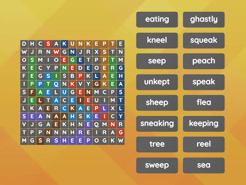 Spelling Module 7 - Wordsearch