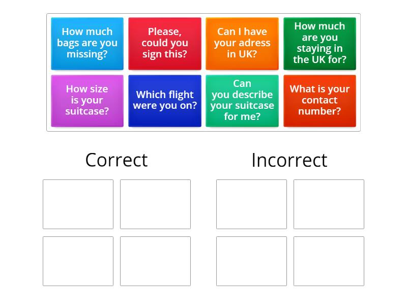 English file intermediate plus a bad start - Group sort