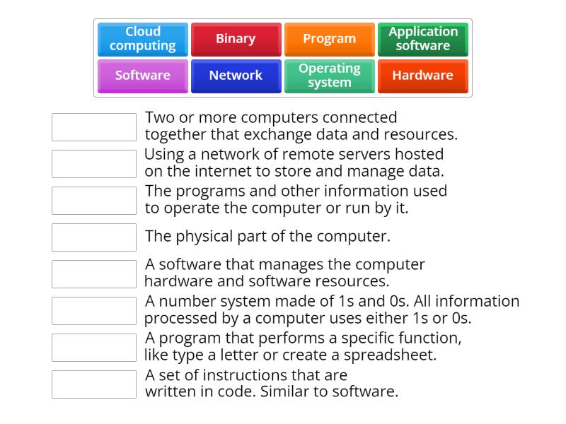 The Computer System - Match up