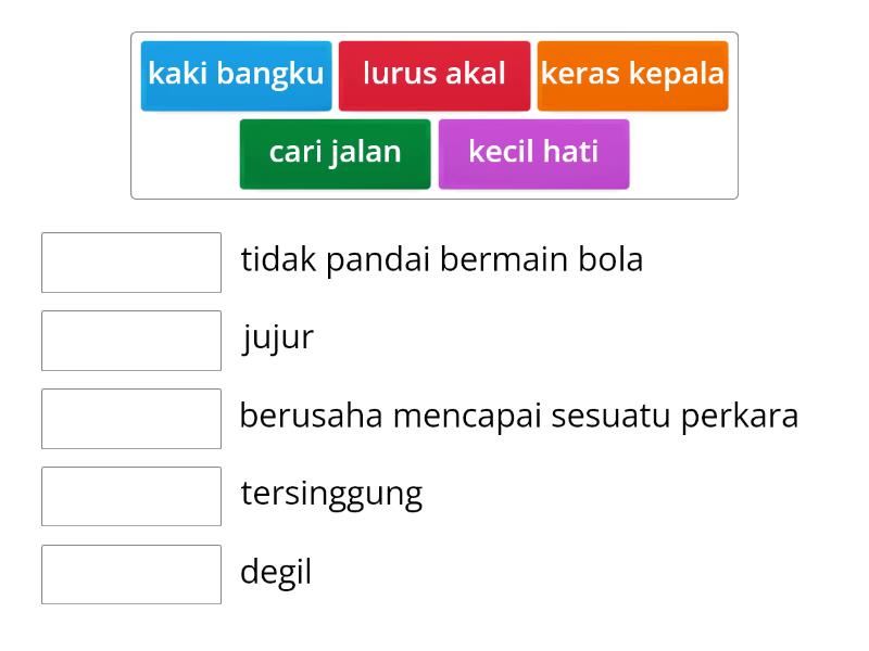 Latihan Peribahasa P Match Up