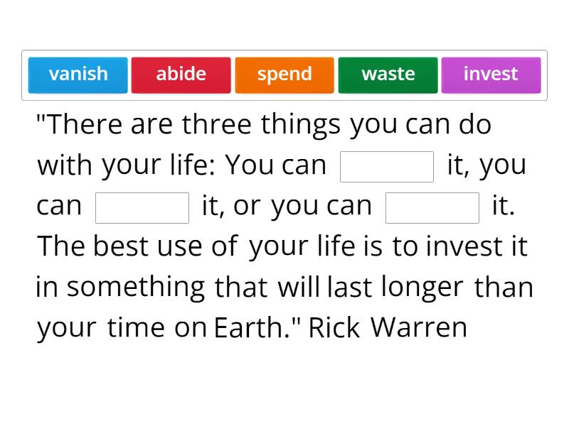 Famous Quotes - Missing word