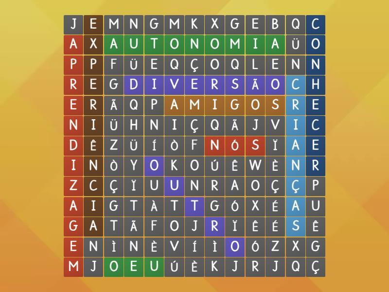 Caça-palavras - Wordsearch