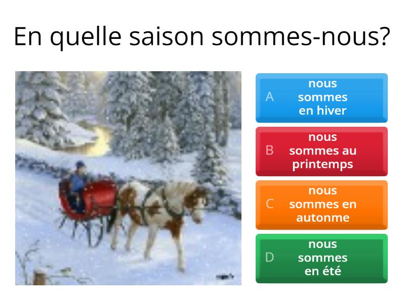 en quelle saison sommes nous? Quiz