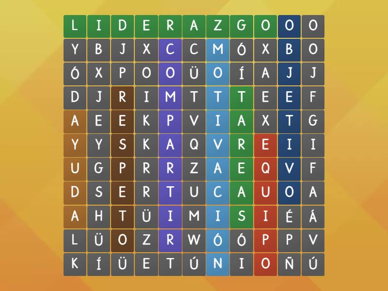 Trabajo En Equipo Wordsearch