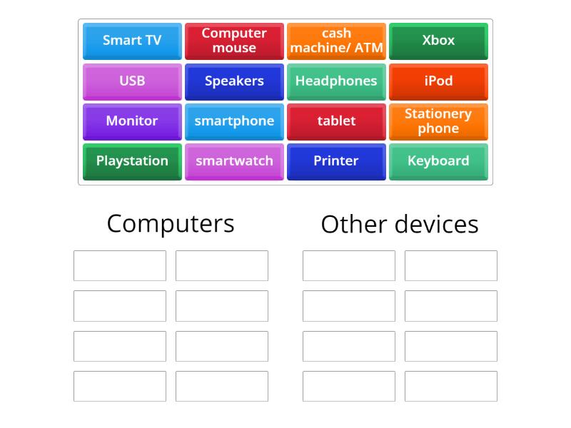 Is a computer or a tech device? - Group sort
