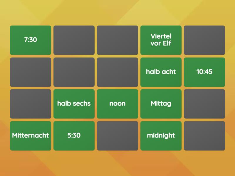 German Times - Matching pairs