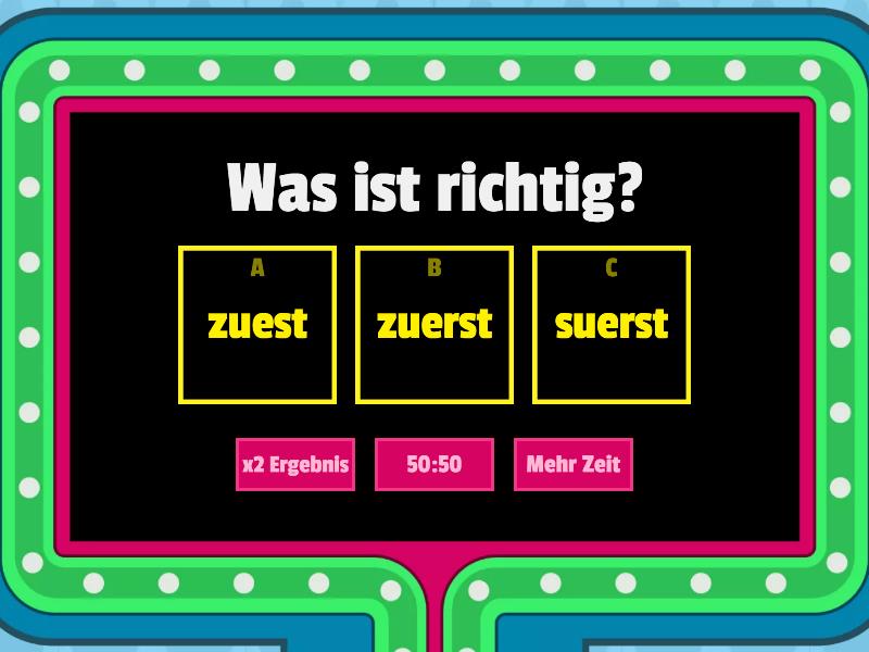 Lernwörter 3 - Spielshow-Quiz