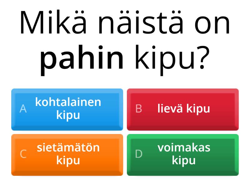 Kipu Ja Sen Kuvailu - Quiz