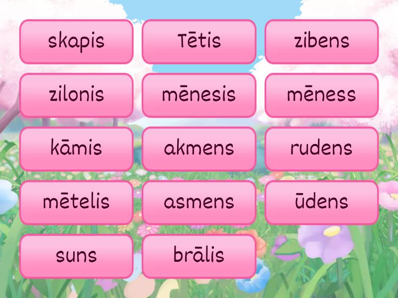 Veido ģenitīvu! 2.dekl. - Flip tiles