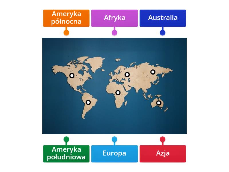 Kontynenty - Labelled diagram