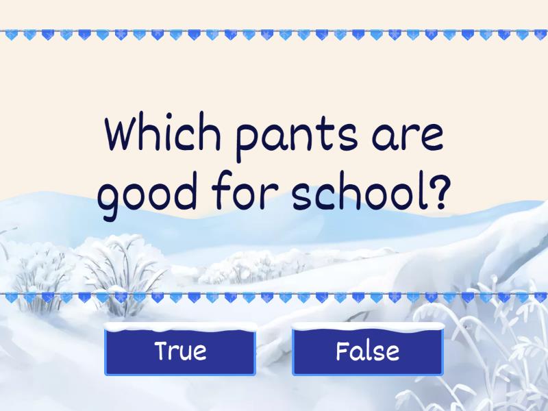 clothes - True or false
