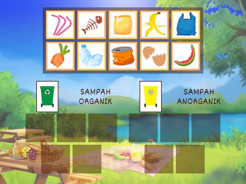 Game Memilah Jenis Sampah Group Sort