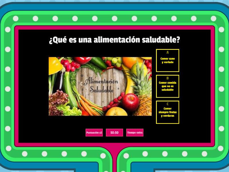 Alimentación Saludable - Gameshow quiz