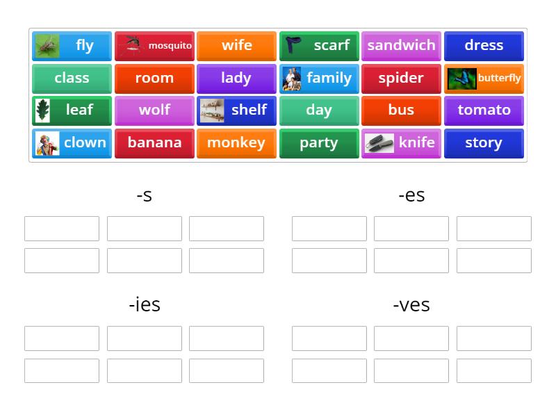 plurals nouns - Group sort