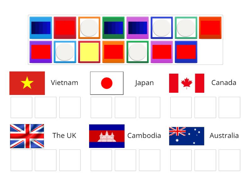 Faf 1. Countries and flags - Group sort