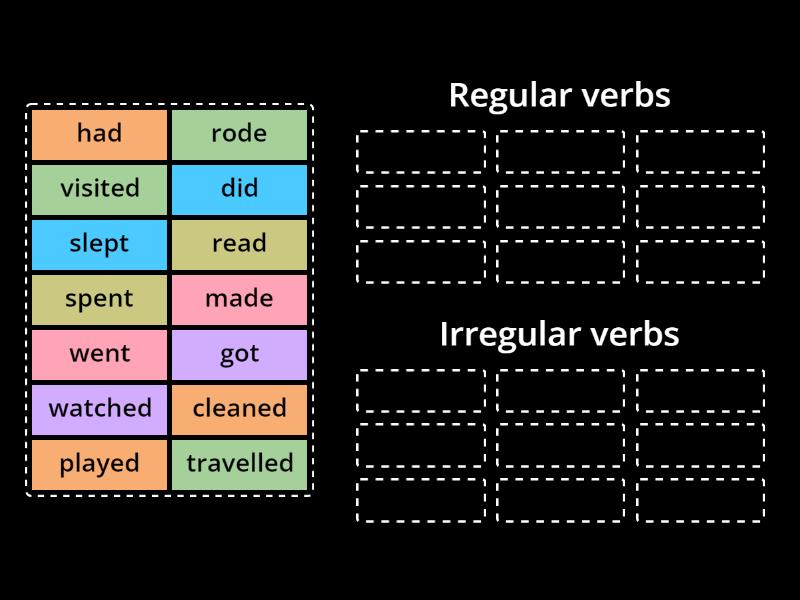 Past verbs - Group sort
