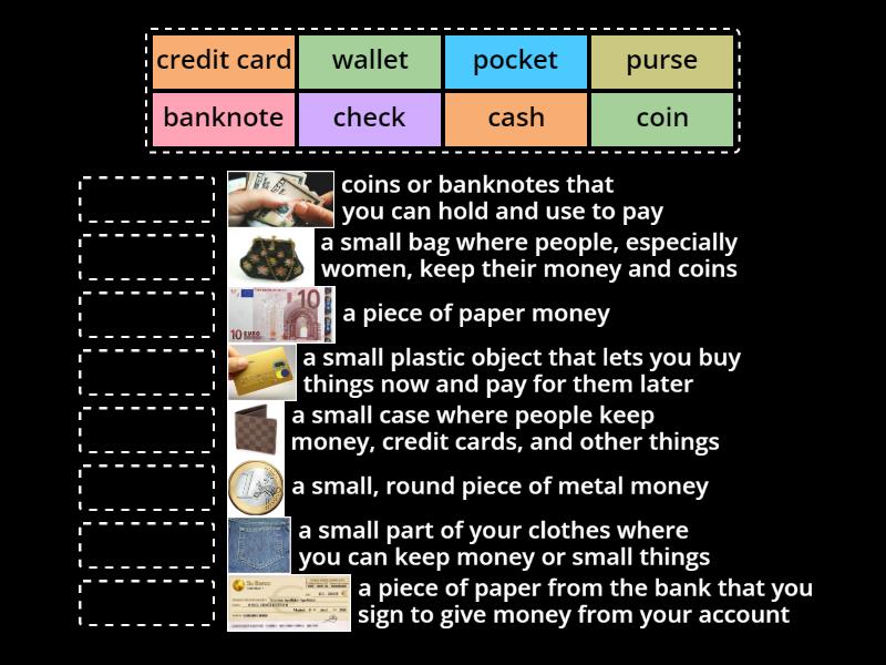 [B1] Money vocabulary Match up