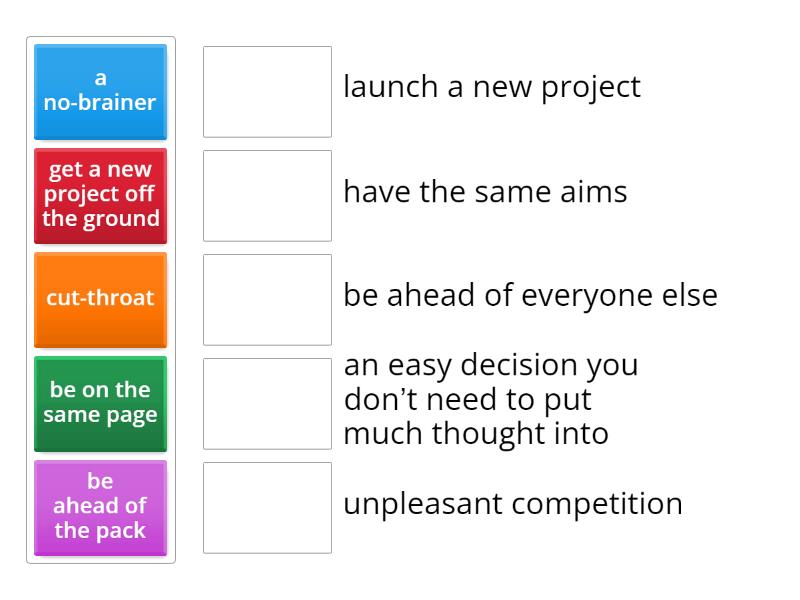 Speakout B2+ Unit 2B competition idioms - Match up