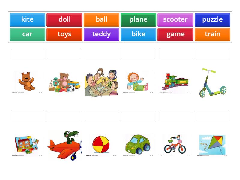 Family and Friends 1. Unit 2, Toys - Match up