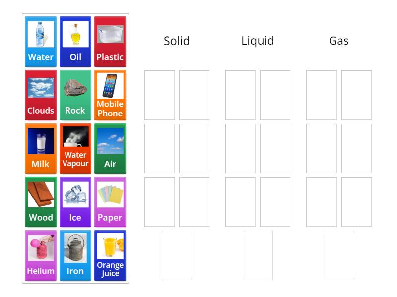 States Of Matter Cps Group Sort