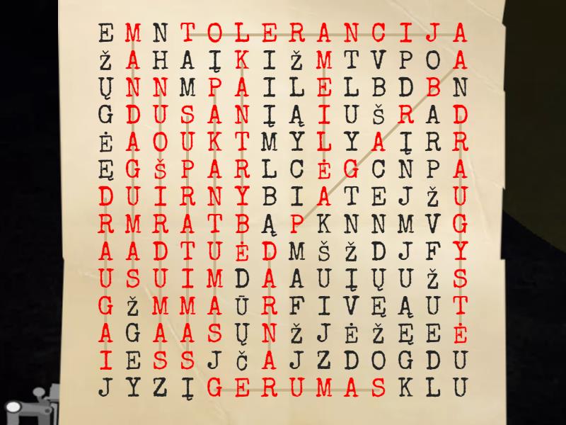 Tolerancijos Dienai - Wordsearch