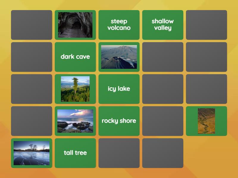 landscape Vocabulary - Matching pairs