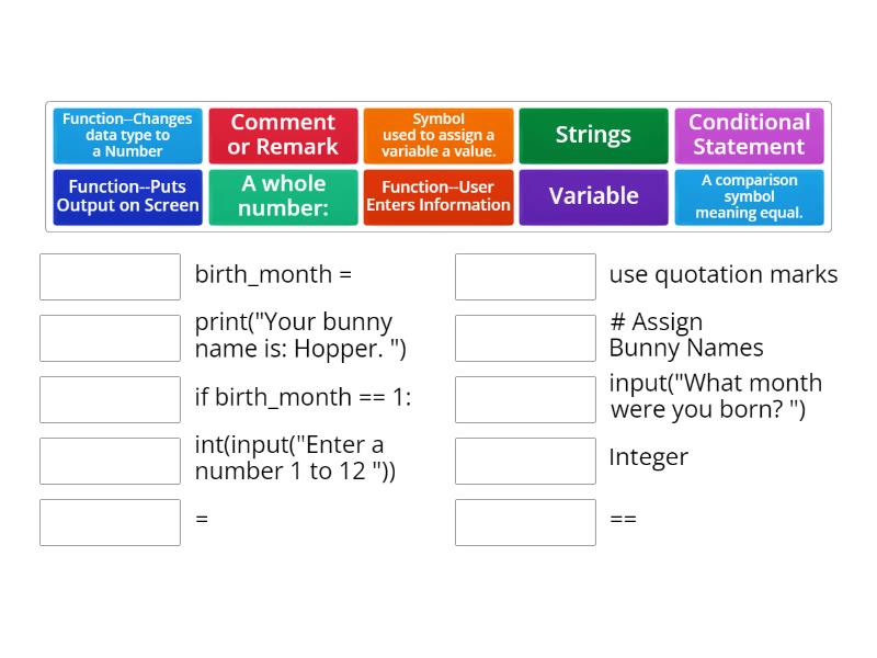 Bunny Coding - Match up