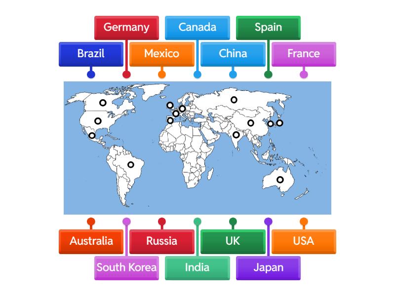Countries - Labelled diagram