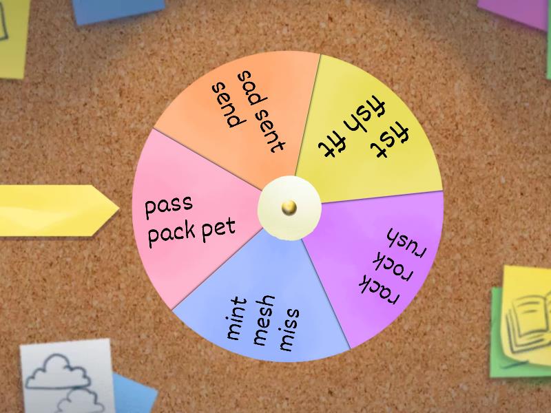 Review words phonics for reading level 1 lesson 21 random wheel