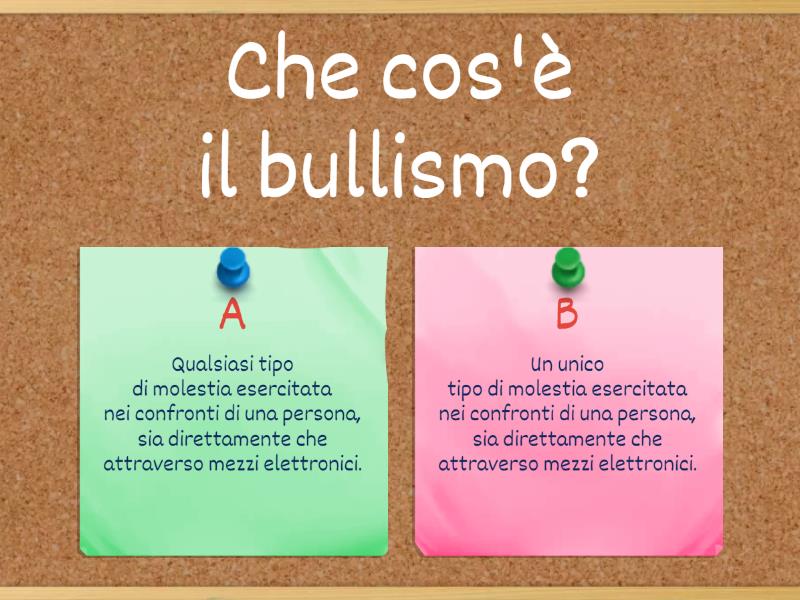 Il Bullismo Quiz