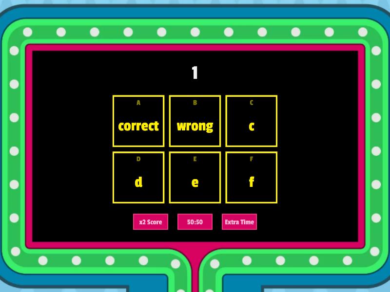 The Easiest Wordwall Quiz - Gameshow Quiz