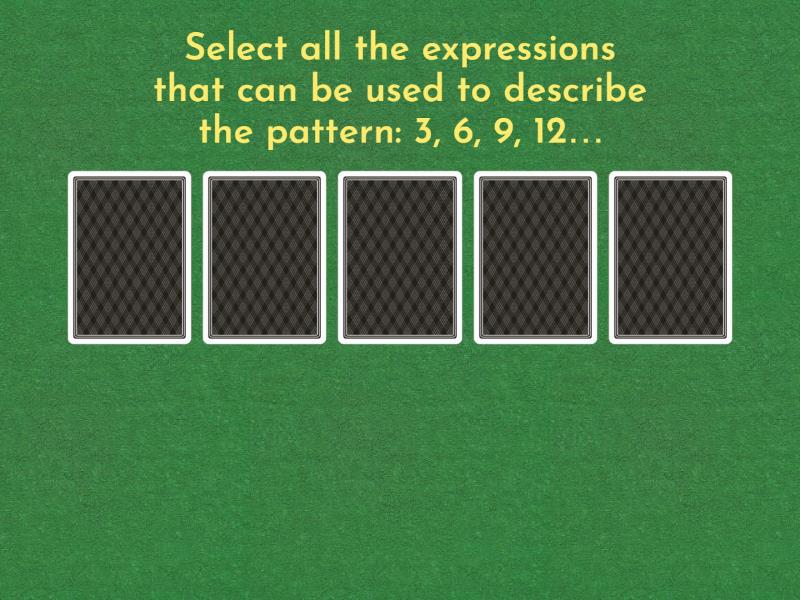 5.1 Math Review (Coordinates, Input/Output, Patterns) - Win or lose quiz