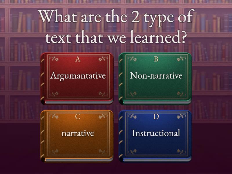 Type Of Text - Quiz