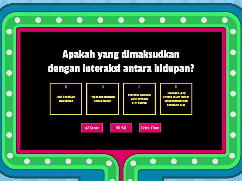 Interaksi Antara Hidupan (Haiwan) - Gameshow Quiz