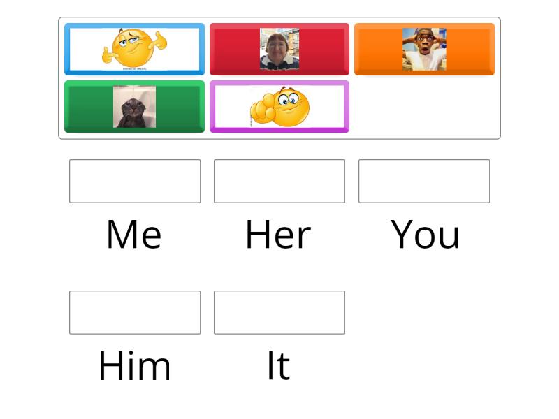 Match the correct pronouns. - Match up