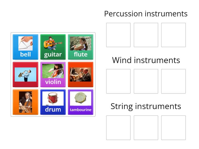 musical instruments - Group sort