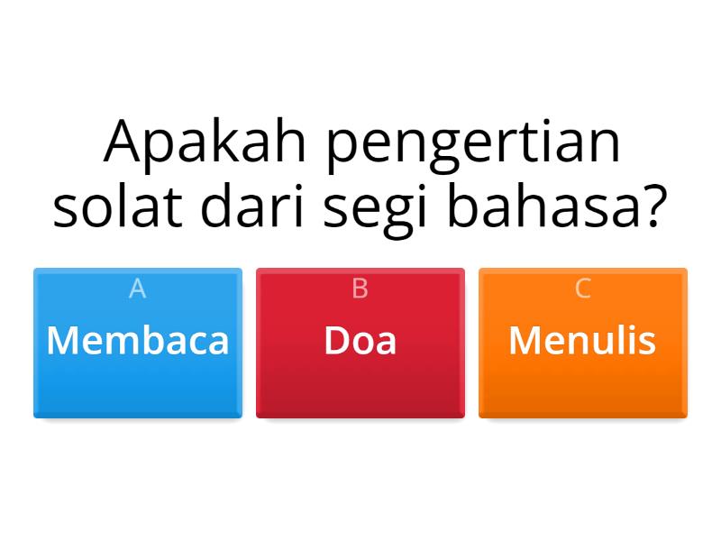 LATIHAN TAJUK SOLAT FARDU - Quiz