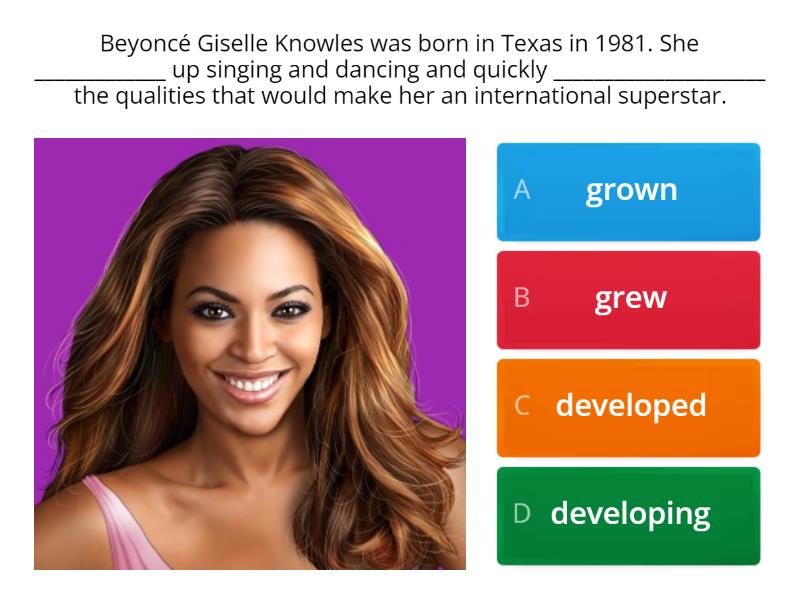 Beyonce - - Choose the correct word - Quiz