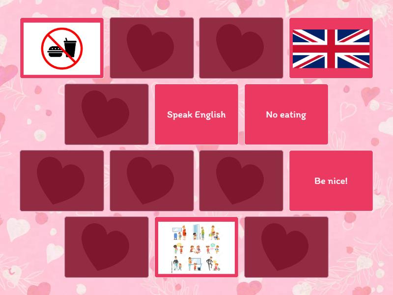 classroom rules - Matching pairs
