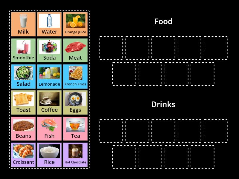 Food or Drinks? - Group sort