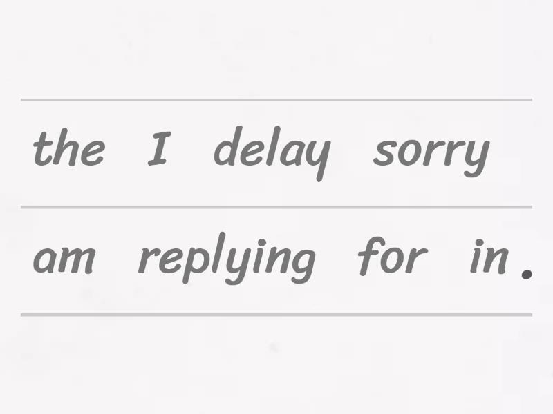 Sentence builder. Business letters. Unjumble