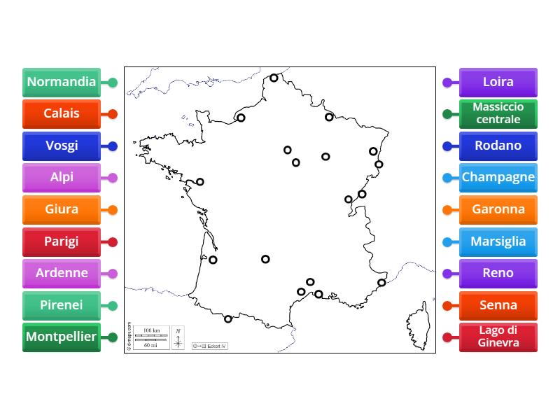 CARTA MUTA FRANCIA - Labelled diagram