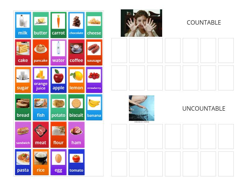 Go getter 2, Unit 2.2. Countable and uncountable - Group sort