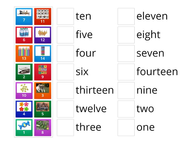 Counting and reading - Match up