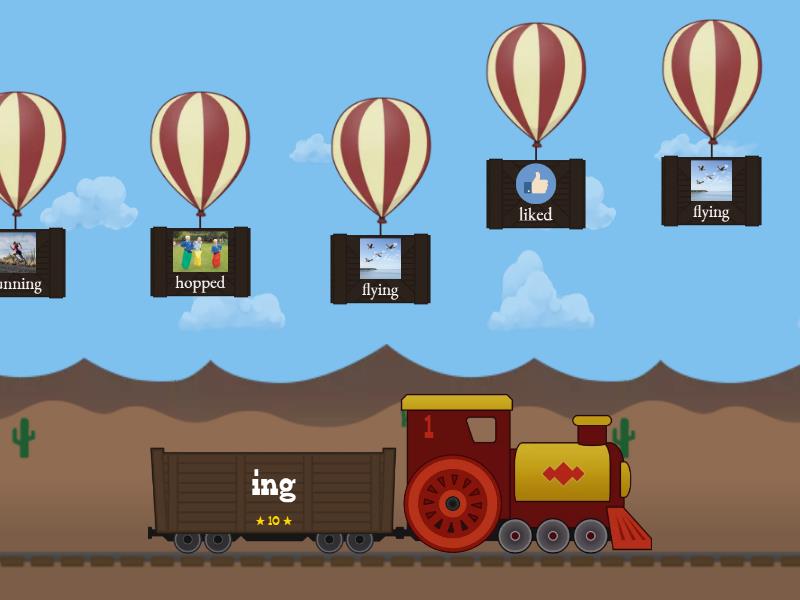Spelling Train Game - Balloon pop