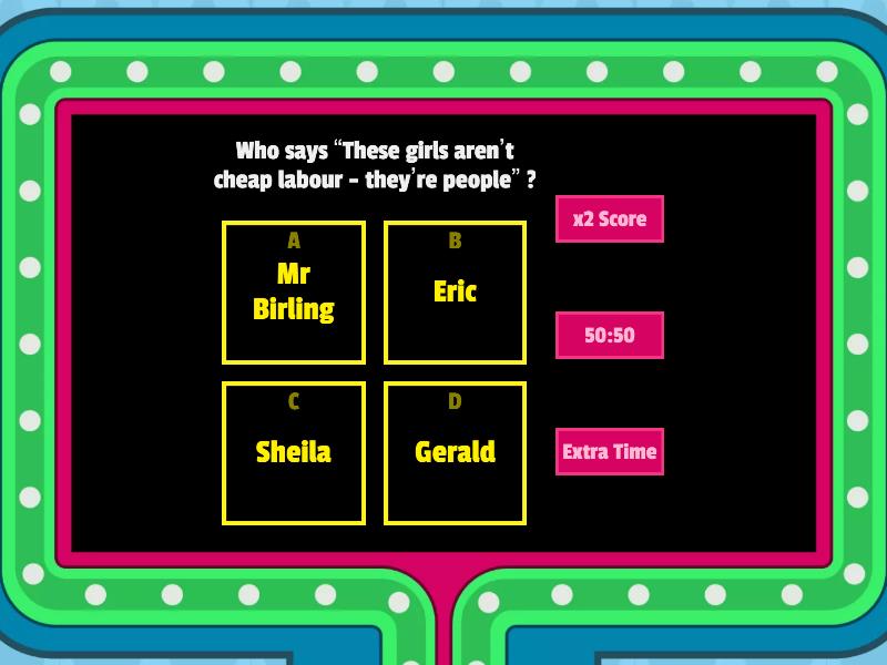 Inspector Calls Quotes - Gameshow quiz