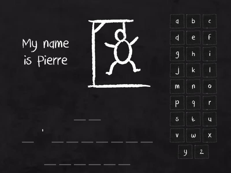 Easy French Intro Phrases Hangman