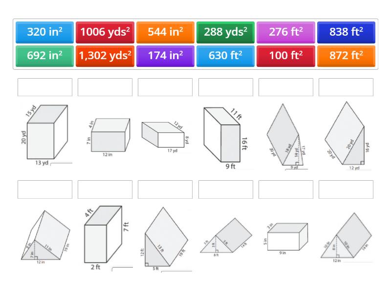 how to find the surface area of a rectangular based triangular prism