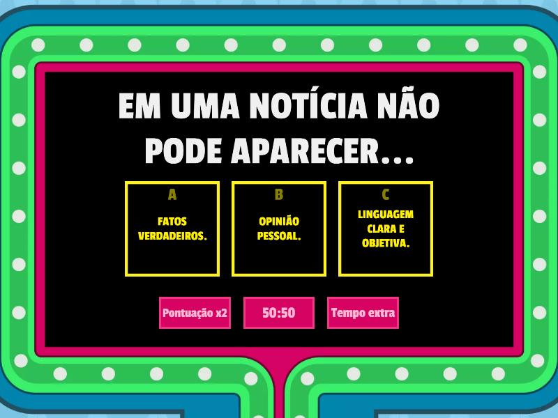 Gênero Textual: NOTÍCIA - Game show de TV